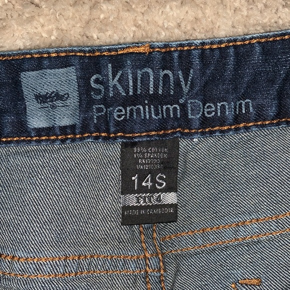 Ladies Mossimo skinny denim jeans.  14 S Fit 4 - Picture 2 of 7